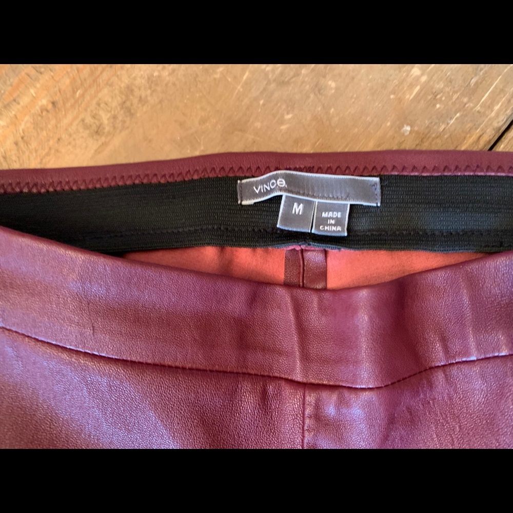 Vince Lamb leather Leggings zip ankles Medium - Picture 8 of 8